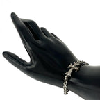 CHROME HEARTS クロムハーツ CHAIN TINY CH CRS タイニーCHクロスチェーン ブレスレット アクセサリー シルバー 925 ★人気高騰中★