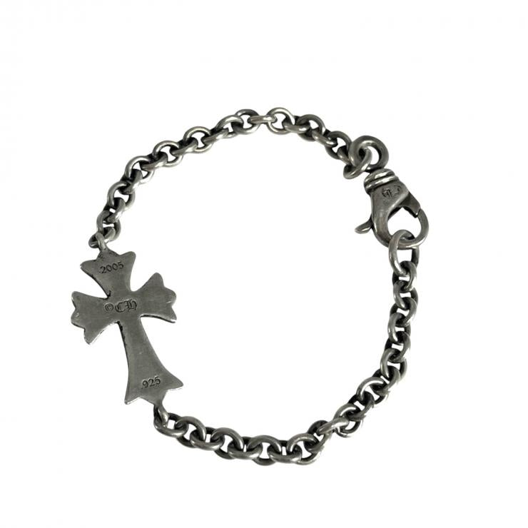 CHROME HEARTS クロムハーツ CHAIN TINY CH CRS タイニーCHクロスチェーン ブレスレット アクセサリー シルバー 925 ★人気高騰中★