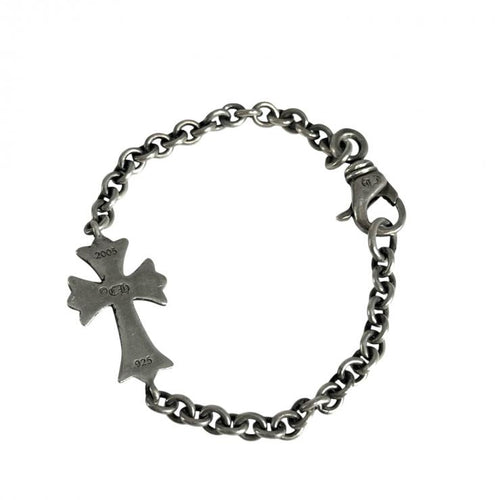 CHROME HEARTS クロムハーツ CHAIN TINY CH CRS タイニーCHクロスチェーン ブレスレット アクセサリー シルバー 925 ★人気高騰中★