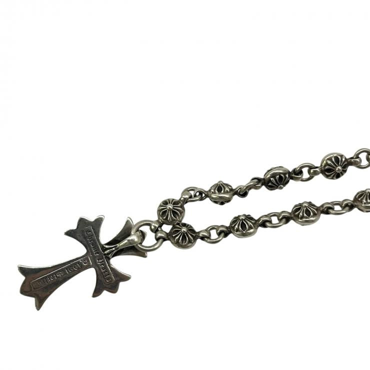 CHROME HEARTS クロムハーツ CRSBL CHN SML CH CRS 20inch 20インチ クロスボールチェーン スモールCHクロス ネックレス シルバー 925 ★人気高騰中★