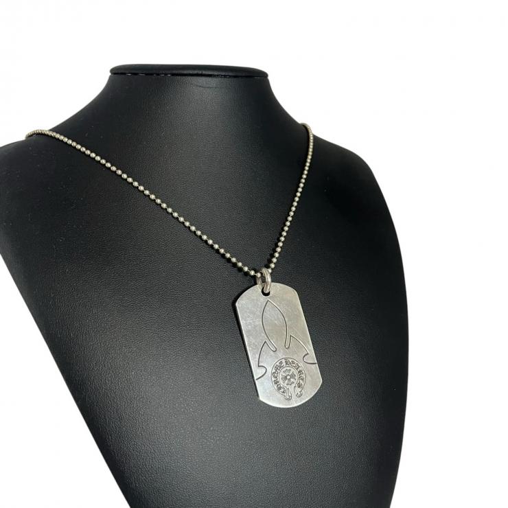CHROME HEART クロムハーツ D TAG LRG ラージドッグタグ フレアニー ネックレス アクセサリー シルバー 925 ★希少品★