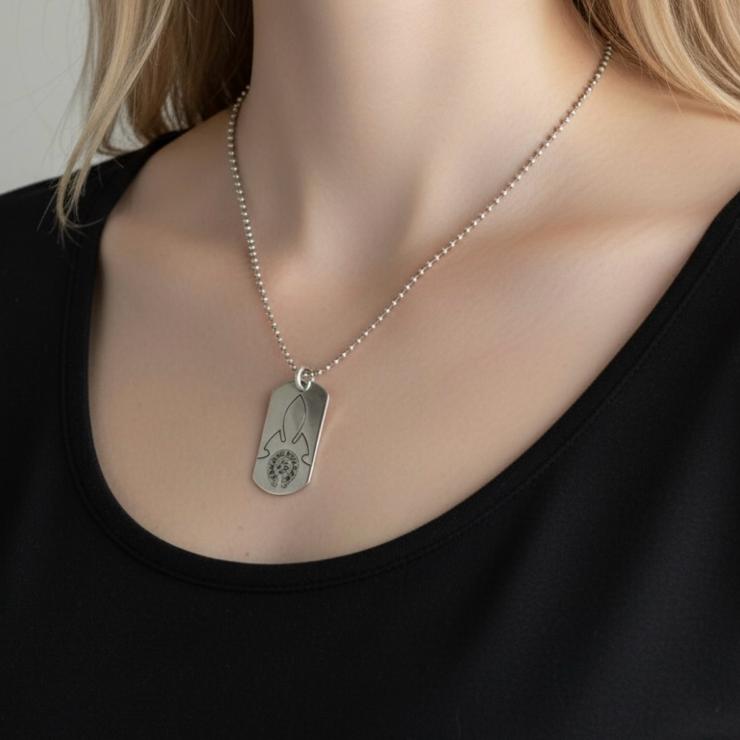 CHROME HEART クロムハーツ D TAG LRG ラージドッグタグ フレアニー ネックレス アクセサリー シルバー 925 ★希少品★