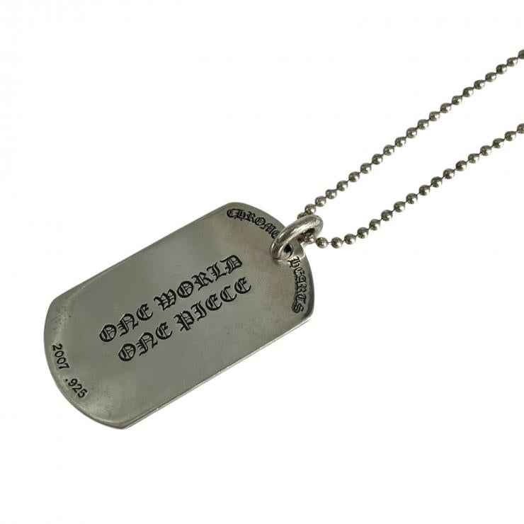 CHROME HEART クロムハーツ D TAG LRG ラージドッグタグ フレアニー ネックレス アクセサリー シルバー 925 ★希少品★