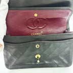 CHANEL シャネル マトラッセ23 スモール ラムスキン ダブルフラップ チェーンバッグ ブラック ★美品★