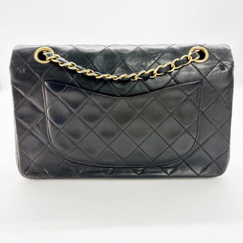 CHANEL シャネル マトラッセ23 スモール ラムスキン ダブルフラップ チェーンバッグ ブラック ★美品★