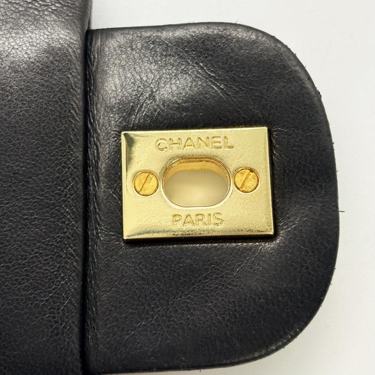 CHANEL シャネル マトラッセ23 スモール ラムスキン ダブルフラップ チェーンバッグ ブラック ★美品★