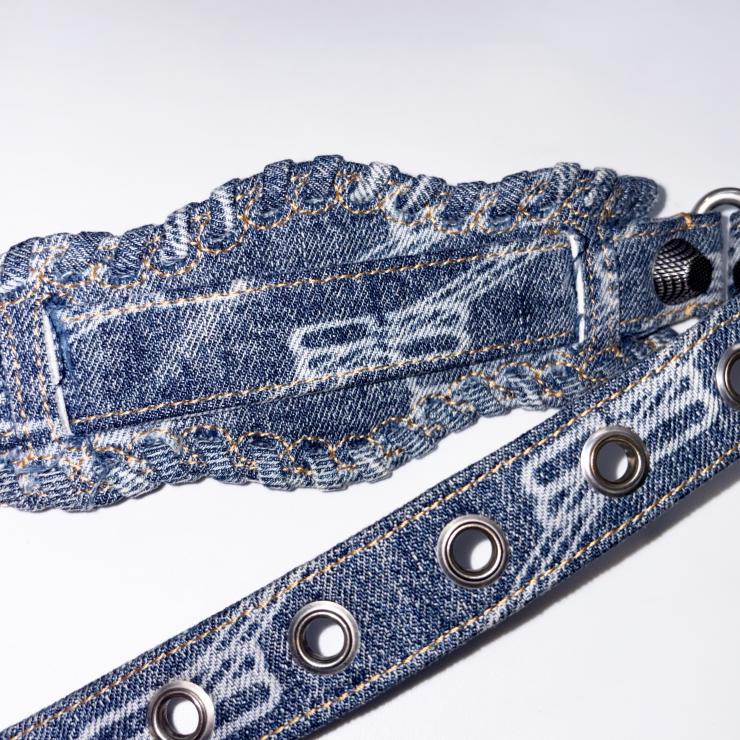 BALENCIAGA バレンシアガ ネオ カゴール シティ BBモノグラム デニム 2WAY ハンドバッグ ショルダー ブルー ★美品★★付属品付★