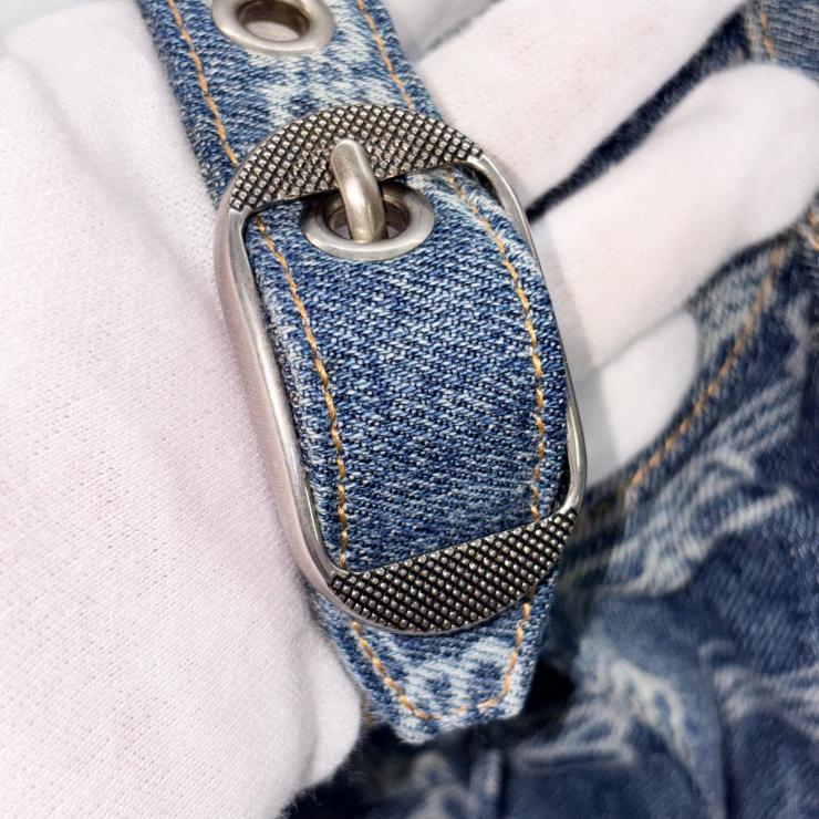 BALENCIAGA バレンシアガ ネオ カゴール シティ BBモノグラム デニム 2WAY ハンドバッグ ショルダー ブルー ★美品★★付属品付★