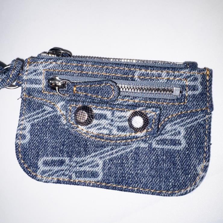 BALENCIAGA バレンシアガ ネオ カゴール シティ BBモノグラム デニム 2WAY ハンドバッグ ショルダー ブルー ★美品★★付属品付★