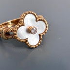 VanCleef&Arpels ヴァンクリーフ＆アーペル マザーオブパール ヴィンテージ リング 指輪 12.5号 ゴールド K18 Au750 アクセサリー ★良品★