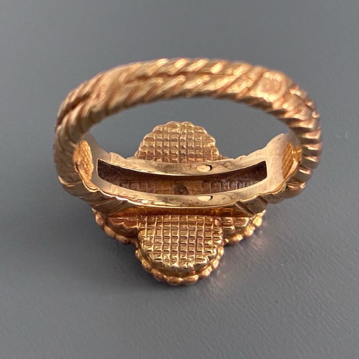 VanCleef&Arpels ヴァンクリーフ＆アーペル マザーオブパール ヴィンテージ リング 指輪 12.5号 ゴールド K18 Au750 アクセサリー ★良品★