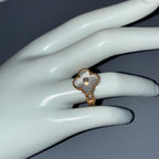 VanCleef&Arpels ヴァンクリーフ＆アーペル マザーオブパール ヴィンテージ リング 指輪 12.5号 ゴールド K18 Au750 アクセサリー ★良品★