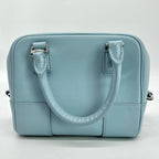 LOEWE ロエベ アマソナ 16 スクエア レザー 2WAY ショルダー ハンド バッグ ブルー ★良品★ ★付属品付★