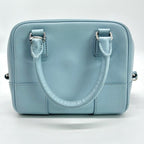 LOEWE ロエベ アマソナ 16 スクエア レザー 2WAY ショルダー ハンド バッグ ブルー ★良品★ ★付属品付★