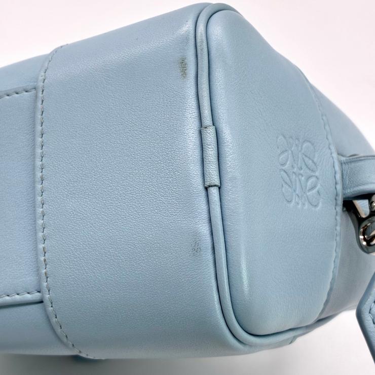 LOEWE ロエベ アマソナ 16 スクエア レザー 2WAY ショルダー ハンド バッグ ブルー ★良品★ ★付属品付★