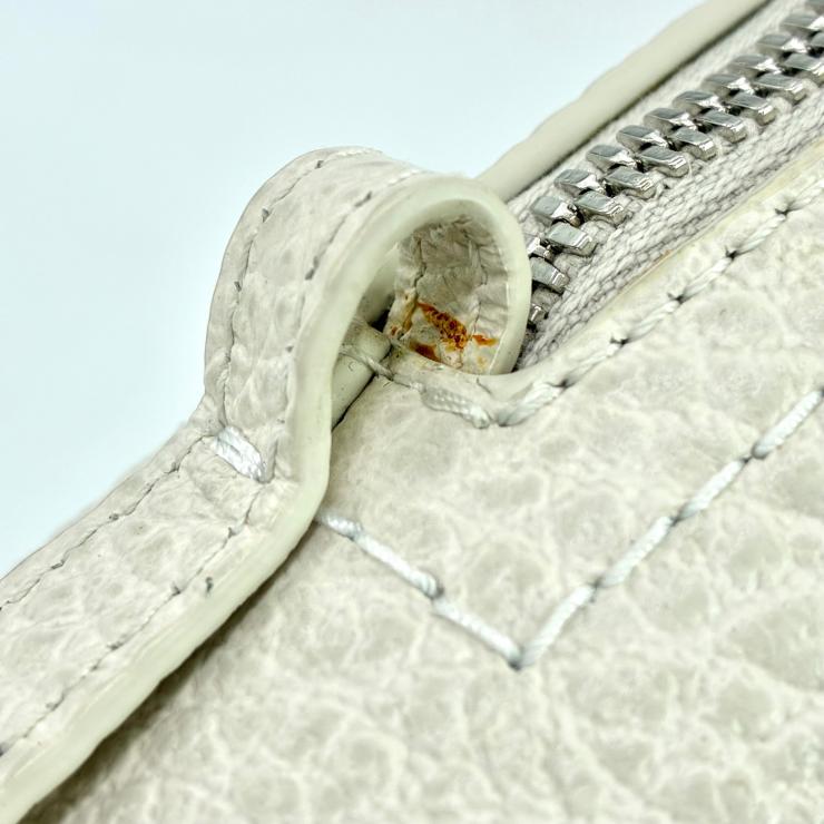 Maison Margiela メゾン マルジェラ 5AC マイクロ レザー キャンバス 2WAY ショルダー ハンド バッグ ホワイト RFID反応有 ★良品★ ★袋付★