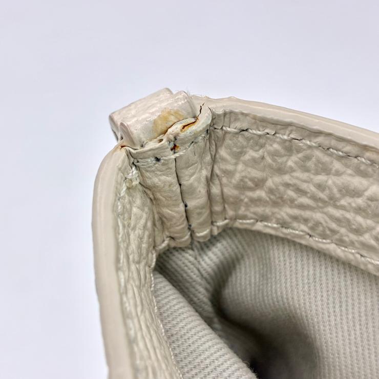 Maison Margiela メゾン マルジェラ 5AC マイクロ レザー キャンバス 2WAY ショルダー ハンド バッグ ホワイト RFID反応有 ★良品★ ★袋付★