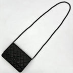 CHANEL シャネル 2.55 リイシュー チェーンウォレット ショルダーバッグ マトラッセ カーフスキン ブラック金具 ランダムプレート ★美品★ ★箱付★