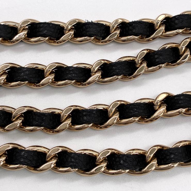 CHANEL シャネル ココマーク チェーンクラッチ ショルダーバッグ マトラッセ キャビアスキン ブラック ゴールド金具 ランダムシール ★美品★