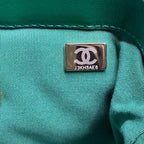 CHANEL シャネル マトラッセ メティエダール ラムスキン 2WAY トップハンドル チェーンショルダー グリーン ゴールド金具 ランダムプレート ★美品★