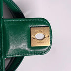 CHANEL シャネル マトラッセ メティエダール ラムスキン 2WAY トップハンドル チェーンショルダー グリーン ゴールド金具 ランダムプレート ★美品★