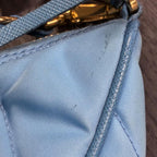 PRADA プラダ Re-Edition リエディション 1995 キルティング ナイロン 1BC204 ハンドバッグ ブルー ゴールド金具 ★良品★