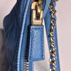 PRADA プラダ Re-Edition リエディション 1995 キルティング ナイロン 1BC204 ハンドバッグ ブルー ゴールド金具 ★良品★