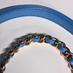 PRADA プラダ Re-Edition リエディション 1995 キルティング ナイロン 1BC204 ハンドバッグ ブルー ゴールド金具 ★良品★