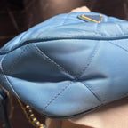 PRADA プラダ Re-Edition リエディション 1995 キルティング ナイロン 1BC204 ハンドバッグ ブルー ゴールド金具 ★良品★