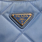 PRADA プラダ Re-Edition リエディション 1995 キルティング ナイロン 1BC204 ハンドバッグ ブルー ゴールド金具 ★良品★