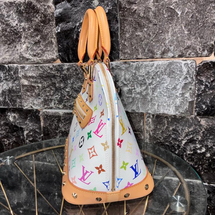 LOUIS VUITTON ルイ ヴィトン アルマ M92647 モノグラム マルチカラー ブロン ホワイト ハンドバッグ ★良品★