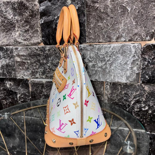 LOUIS VUITTON ルイ ヴィトン アルマ M92647 モノグラム マルチカラー ブロン ホワイト ハンドバッグ ★良品★