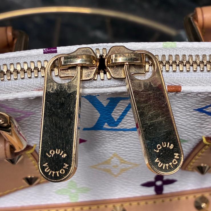 LOUIS VUITTON ルイ ヴィトン アルマ M92647 モノグラム マルチカラー ブロン ホワイト ハンドバッグ ★良品★