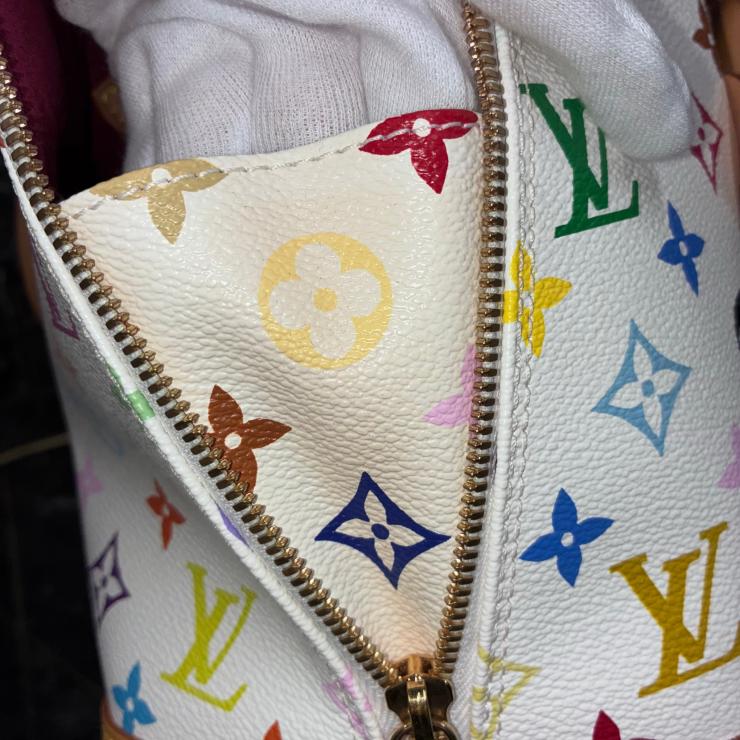 LOUIS VUITTON ルイ ヴィトン アルマ M92647 モノグラム マルチカラー ブロン ホワイト ハンドバッグ ★良品★
