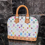 LOUIS VUITTON ルイ ヴィトン アルマ M92647 モノグラム マルチカラー ブロン ホワイト ハンドバッグ ★良品★