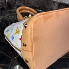 LOUIS VUITTON ルイ ヴィトン アルマ M92647 モノグラム マルチカラー ブロン ホワイト ハンドバッグ ★良品★