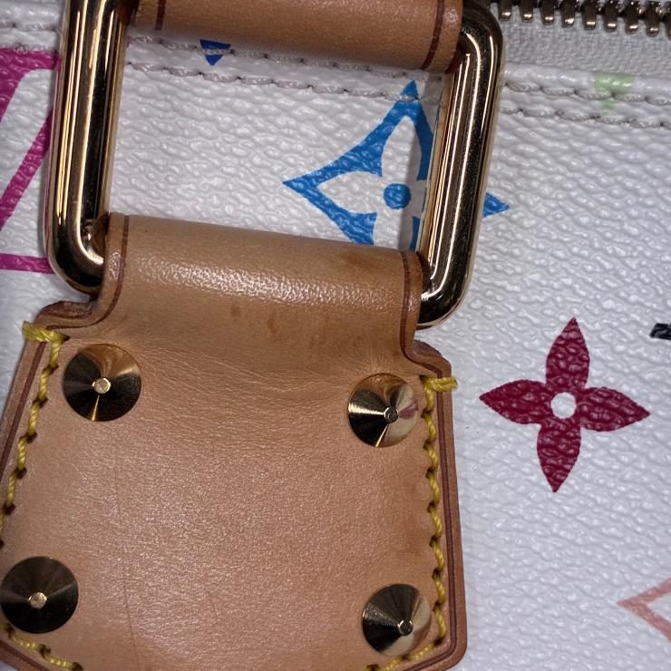 LOUIS VUITTON ルイ ヴィトン アルマ M92647 モノグラム マルチカラー ブロン ホワイト ハンドバッグ ★良品★