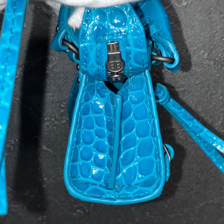 BALENCIAGA バレンシアガ ネオ クラシック シティ ナノ 2WAY ショルダー ハンド バッグ ブルー ★美品★ ★袋付★