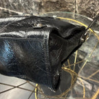 BALENCIAGA バレンシアガ ル シティ ミディアム 2WAY ショルダー ハンドバッグ ブラック ミラー無 ★美品★