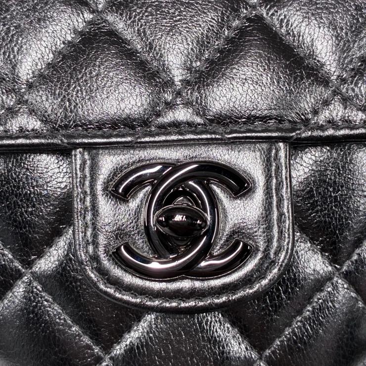 CHANEL シャネル マトラッセ メタリックラムスキン ハートシェイプ チェーンショルダーバッグ シルバー ランダムシール シルバー金具 ★希少★ ★美品★
