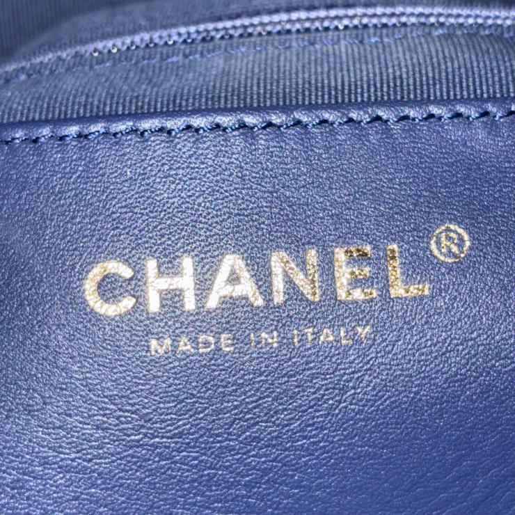 CHANEL シャネル マトラッセ ラムスキン リュックサック バックパック AS4342 ネイビー ゴールド金具 ランダムプレート ★美品★ ★袋付★