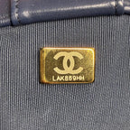 CHANEL シャネル マトラッセ ラムスキン リュックサック バックパック AS4342 ネイビー ゴールド金具 ランダムプレート ★美品★ ★袋付★
