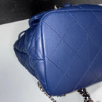 CHANEL シャネル マトラッセ ラムスキン リュックサック バックパック AS4342 ネイビー ゴールド金具 ランダムプレート ★美品★ ★袋付★