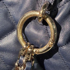 CHANEL シャネル マトラッセ ラムスキン リュックサック バックパック AS4342 ネイビー ゴールド金具 ランダムプレート ★美品★ ★袋付★