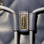 CHANEL シャネル マトラッセ ラムスキン リュックサック バックパック AS4342 ネイビー ゴールド金具 ランダムプレート ★美品★ ★袋付★