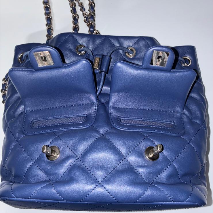 CHANEL シャネル マトラッセ ラムスキン リュックサック バックパック AS4342 ネイビー ゴールド金具 ランダムプレート ★美品★ ★袋付★