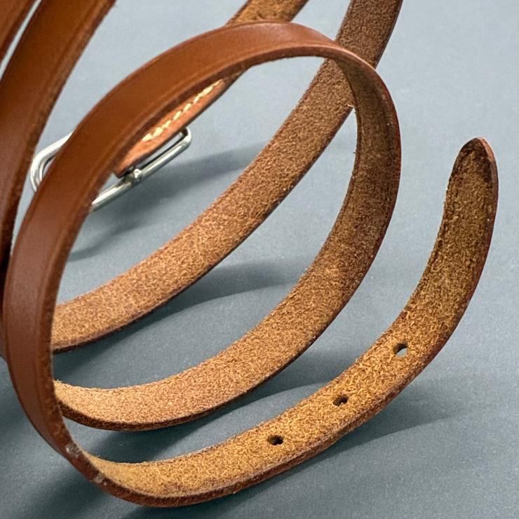 HERMES エルメス アピ1 レザー 4連 ブレスレット アクセサリー ブラウン シルバー金具 ★箱付★ ★良品★