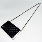 CHANEL シャネル ブックチェーンショルダー ショルダーバッグ マトラッセ ラムスキン ブラック ホワイト ゴールド金具 ★美品★ ★箱・袋・プレート付★