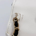 CHANEL シャネル ブックチェーンショルダー ショルダーバッグ マトラッセ ラムスキン ブラック ホワイト ゴールド金具 ★美品★ ★箱・袋・プレート付★