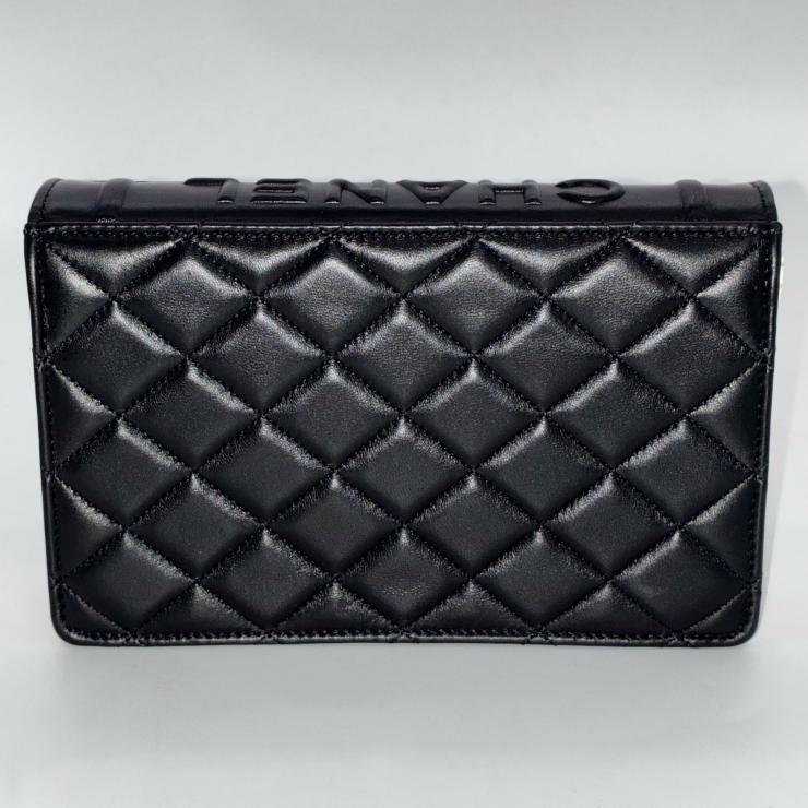 CHANEL シャネル ブックチェーンショルダー ショルダーバッグ マトラッセ ラムスキン ブラック ホワイト ゴールド金具 ★美品★ ★箱・袋・プレート付★